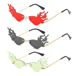 Flamme solbrille - Rød sort  grøn